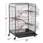 4 Tier Rolling Metal Cage Small Pets Guinea Pig Ferret Chinchilla Rat Hedgehog