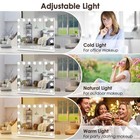 Lighted Makeup Mirror 19  L X 23  Light Hollywood Mirror With Detachable 10x    