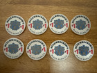 Lot Of 8 Vintage 1992 Bullwhacker s Casino Black Hawk Co  1 Poker Chips Tokens