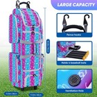 Jmianeodark Catchers Gear Bag With Wheels  Soft Rolling Baseball Large  Print 