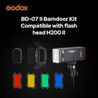 Us Godox Bd-07 Ii Barndoor Kit With Detachable Honeycomb Grid   Color Gel Filter