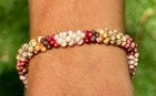 Hawaiian 100  Niihau  8 Inch Two Tie Poepoe Kahelelani Shell Bracelet