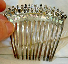 Vintage Art Deco Sterling Silver  Hair Comb Mop Rce79 Signed