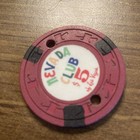  5  Nevada Club Drilled Casino Chip Las Vegas  Rare Obsolete