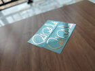 2pcs Prs Guitar Signature Neck Headstock Logo Self-adhesive Metal Sticker Golden