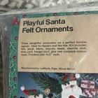 Vintage Lee Wards 14-38591 Playful Santa Felt Ornament 6-piece Ornament Kit Nos
