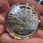 Belarus 20 Roubles Uss Constitution Sailing Ships Hologram Silver Coin 2010