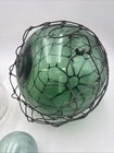 7 Vtg Japanese Glass Fishing Float Lot  Hand Blown Nautical Buoy 10    Net Great