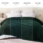 Forest Green King Fleece Bed Blanket Ultra Soft Lightweight 90x104 Inch