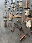 Vintage Antique Farmhouse Barn Door Window Solid Hinge Hardware Lot Very Old