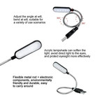 1pc Mini Usb Led Book Light 6 Led Flexible Gooseneck Reading Lamp 31cm