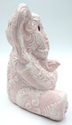 Pink Elephant Lace paisley Design 9  Tall Ceramic Bank Painted Jaipur India Holi