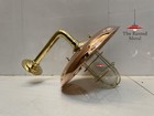 Nautical Brass Wall Light Copper Shade Vintage Marine Bulkhead Passageway Lamp