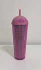 Starbucks 2025 Iridescent Pink Domed Studded 24oz Venti Cold Cup Tumbler  d1 