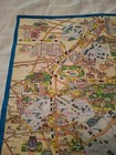 Vintage Map Of Tokyo Handkerchief Cotton Trains Subways Landmarks Colorful