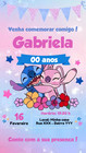 Digital Football Stitch Birthday Party Invitation Personalized Texts 1