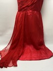 Vintage 1960s Red Party  Dress Bust 32    Waist 24     tear Damage Costume Only