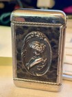 Match Safe Box 1904 Patent Art Nouveau  Side 1 - Vesta Woman  Side 2 -  Elk Stag