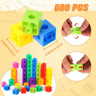 Shappy 600 Pcs Math Cubes Educational Counting Toy Math Manipulatives Connecting