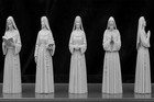 1 35 Scale 50mm Resin Figure Devout Nun 5set Unpainted Model Kit Toys