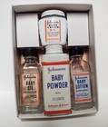 Vintage Johnson   Johnson Baby Needs Set Oil Lotion  Powder Cream Instructions 