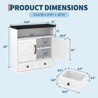 Bathroom Wall Cabinet  Wall Mount Medicine Cabinet  Barn Doors  Adjustable Shelf