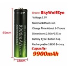 3 7v 9900mah Rechargeable Button Top Li-ion Batteries High Capacity Usa Stock