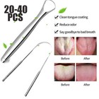 10-40x Tongue Scraper Cleaner Stainless Steel Dental Fresh Breath Cleaning Oral