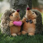 Couple Hedgehog Heart Tie Animal Soft Stuffed Doll Wedding Gift Cute Plush Toy
