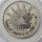 1869 Pi Mexico Silver 4 Reales Cap   Rays Anacs Xf45 Details San Luis  t145