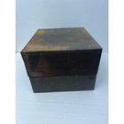 Vintage Green Wood 3 Drawer File Cabinet Rustic Industrial Storage Card Catalog