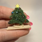 Ooak Dollhouse Miniature 1 12 Scale Christmas Tree Wooden Holiday Decor