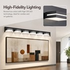 47   Modern Vanity Light 6 Lights Led Bathroom Mirror Wall Sconce Black Fixture