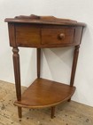 Corner Stand W Shelf  Drawer Sheraton Style  Accent Table