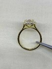 2 30ct Oval Cut Lab Created Diamond Halo Engagement Ring 14k Yellow Gold Plated