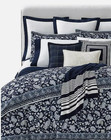 Ralph Lauren Queen Delphine Paisley Duvet Cover White Navy Blue Floral
