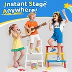 Karaoke Machine For Kids  Toys 3-12 Years Old Girls Gifts  Beige 2 Mics 