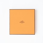 Herm  s Handkerchief     White Cotton With H Logo     45    45 Cm     New With Box   Tag