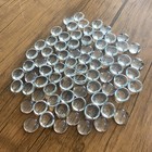 Used Clear Glass Cabochons Dome Tiles Gems Flat Back Collection Collectibles
