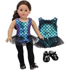 Sophia   s Jazz Leotard Costume And Tap Shoes For 18   Dolls  Black