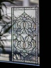 Stained Glass Window Panel - Victorian Handcrafted Beveled Pieces - 21 By 12 In