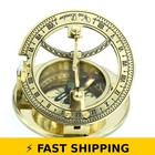 Sara Nautical Antique Brass Sundial Compass - Gift Box Included