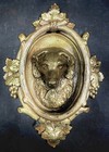 Bronze Vintage Hunting Dog Head Door Knocker Wonderful Deep Warm Patina Spaniel 