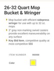 Nexstep Commercial 26-32 Quart Mop Bucket   Wringer With Wheels