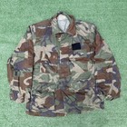Us Army Bdu Jacket Mens Medium Regular Woodland Camo Field Coat Military Combat