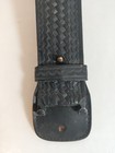 4021u Dutyman 34 Black Leather Basketweave Police Duty Gun Belt Brass Buckle 