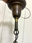 Antique 1920 s Victorian Hanging Ceiling Light Fixture Vtg Pendant Milk Glass