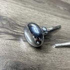 Pair Of Oval Chrome Plated Cast Brass Door Knobs