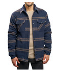 Jachs Men   s Sherpa Lined Wool Blend Shirt Jacket Heavyweight Blue Size M