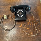 Western Electric Company Telephone Black F 1 W Rotary Phone Desk Top 1940s